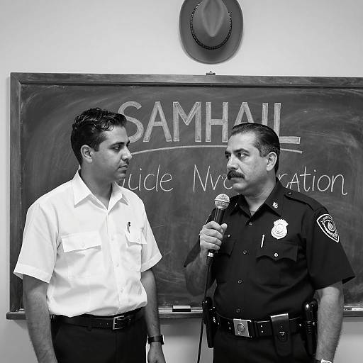 Police Investigation in a Chalkboard Room