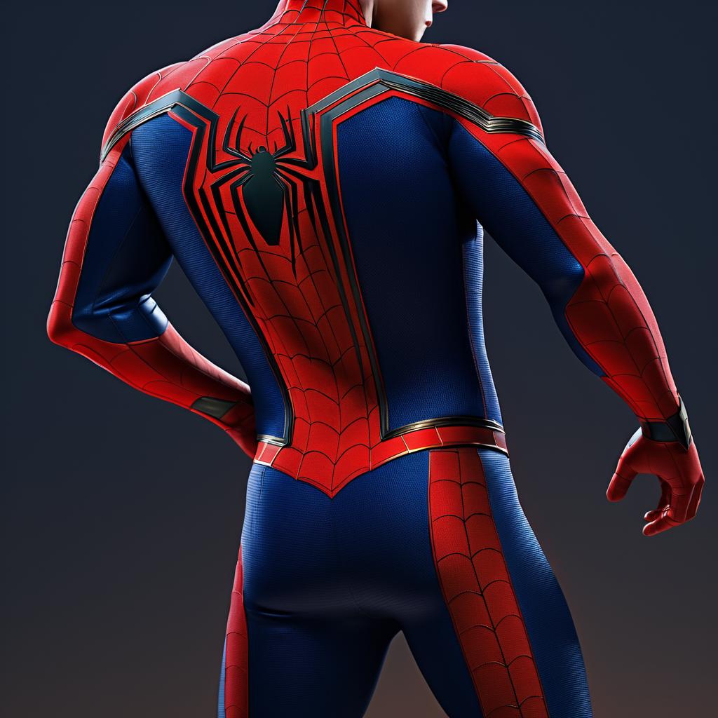 Intricate Body Portrait of Spider-Man