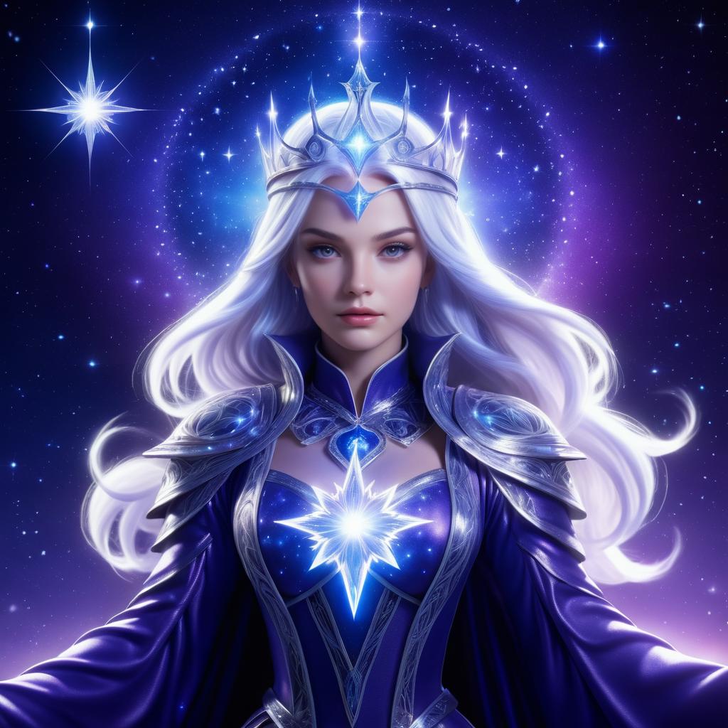 Elara the Celestial Sorceress in Cosmos