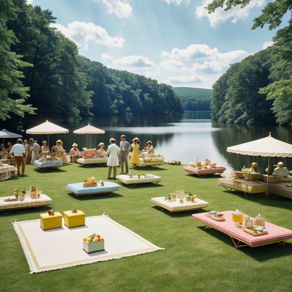 1970s Bohemian Picnic at Tuxedo Lake