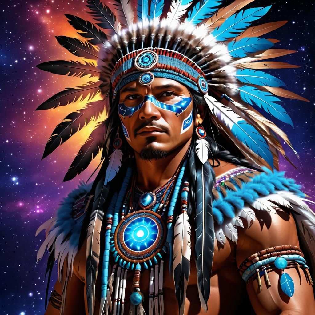 Cosmic Native American Shaman Fantasy Art