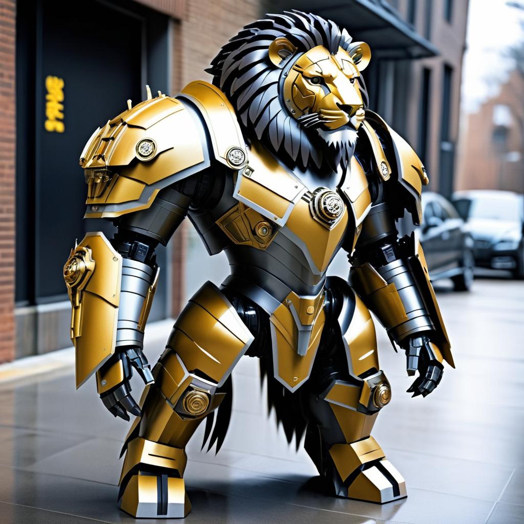 Sleek Mechanical Lion Hybrid Design