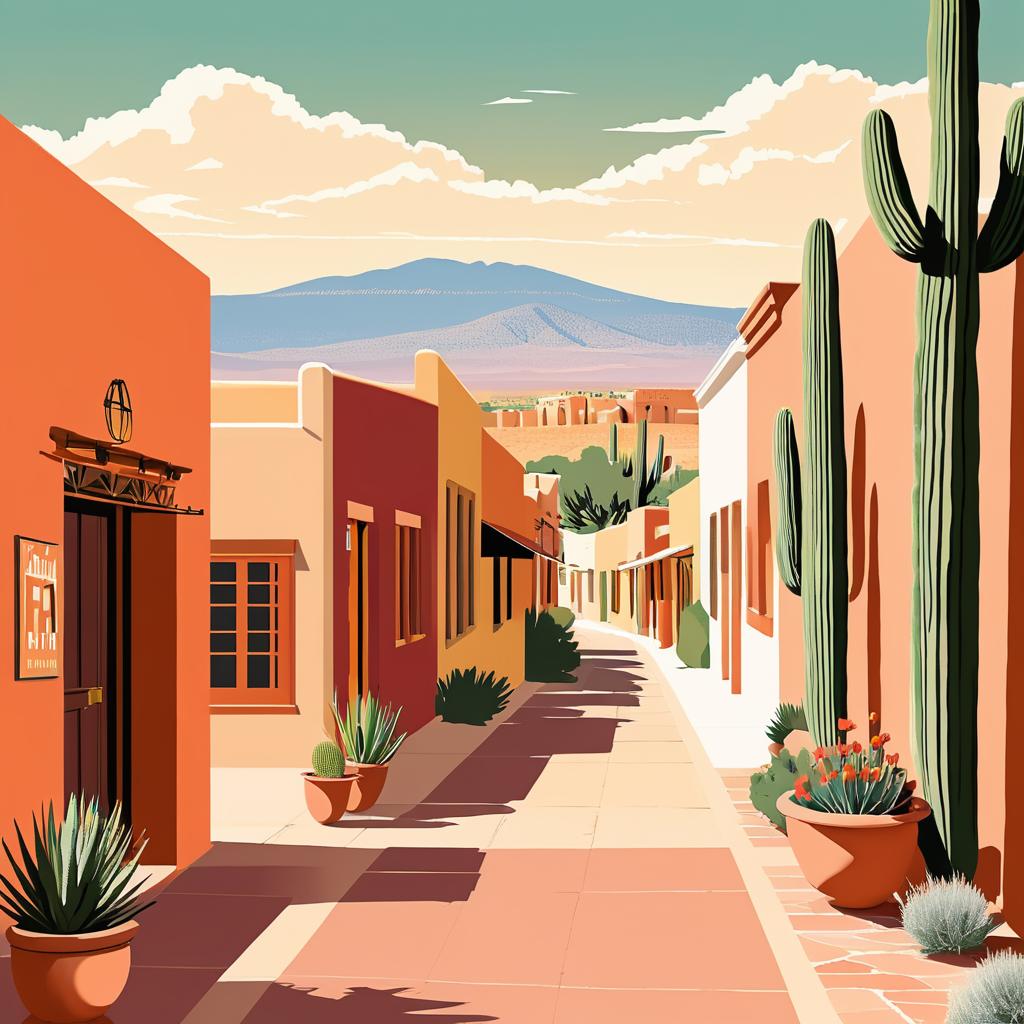 Vintage Santa Fe Travel Poster Design