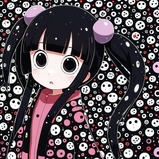 Illustration of Monoko, yume nikki in the style of Abmayo