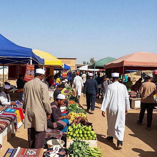 Vibrant Traditional Village Marketplace