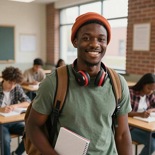 Casual Portrait of a Young Black Man
