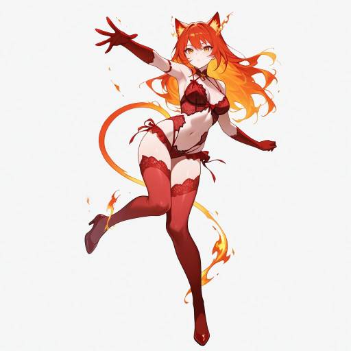 Enchanting Woman with Fiery Red Curls Enchanting Woman with Fiery Red Curls
