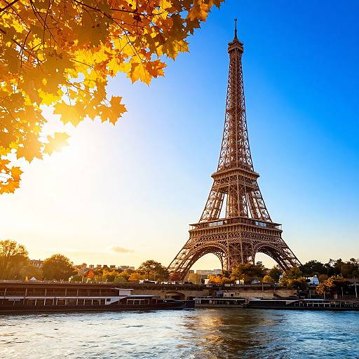 Vibrant Eiffel Tower Sunset