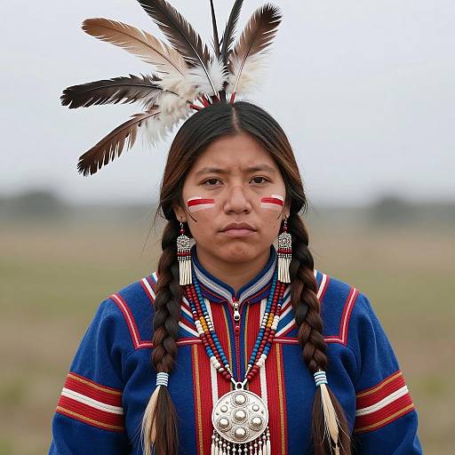 Young Indigenous Woman in Traditional Costume