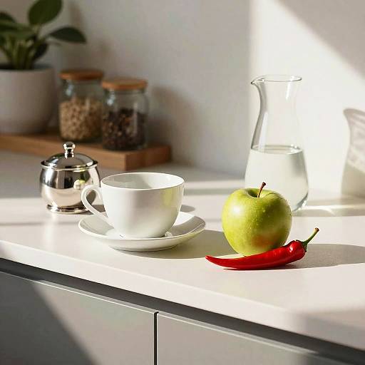 Vibrant Scandinavian Minimalist Breakfast Still Life