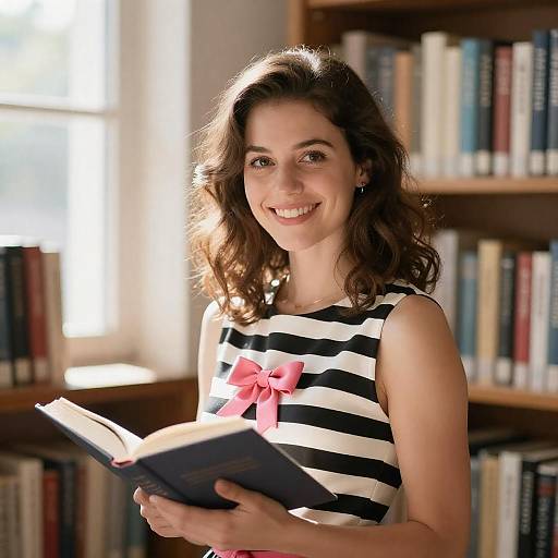 Bright Portrait of a Book Lover