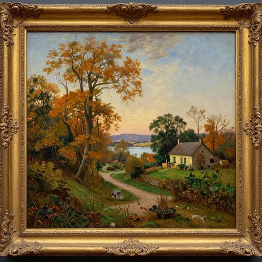 19th-Century Pastoral Autumn Landscape