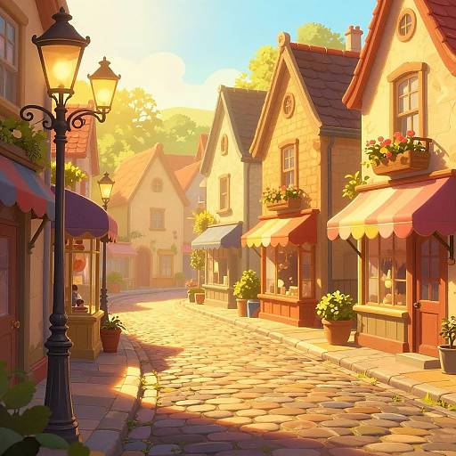 Victorian Village Puzzle Adventure Art