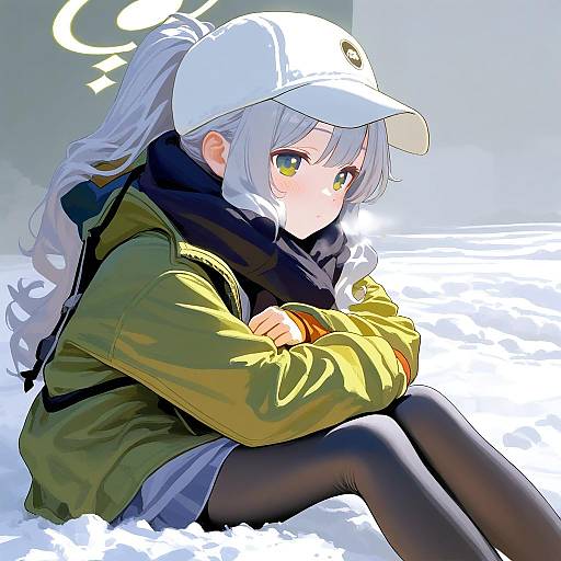 Illustration of Hare (camp) (blue archive), blue archive in the style of Fkey