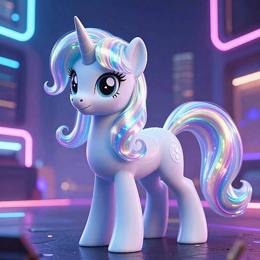 Futuristic Neon Cyberpunk Pony