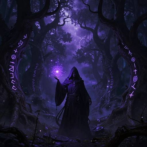 Dark Fantasy Enchanted Forest Scene