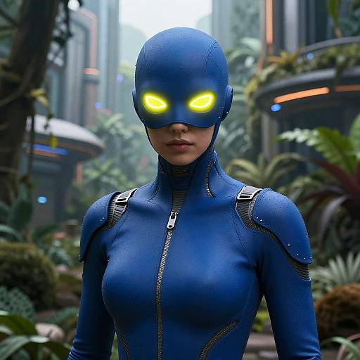 Futuristic Synthetic Hunter Portrait