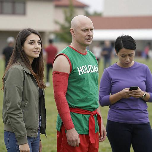 Outdoor Photo of Three Diverse Individuals