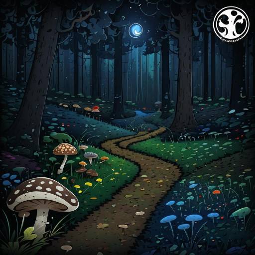 Fantasy Moonlit Forest Path