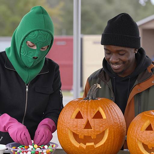 Halloween Vibes: Candy and Jack-o'-Lantern