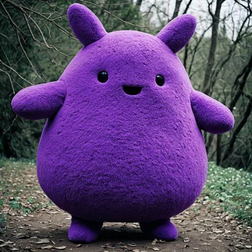 Cosplay Character in Purple Amorphous Costume