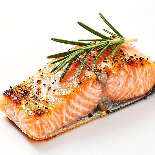 Close-Up of Cooked Salmon Fillet