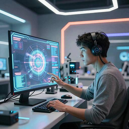 Futuristic Holographic Interface Designer