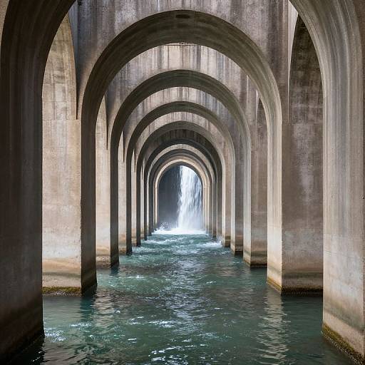 Endless Nested Arches Over Water