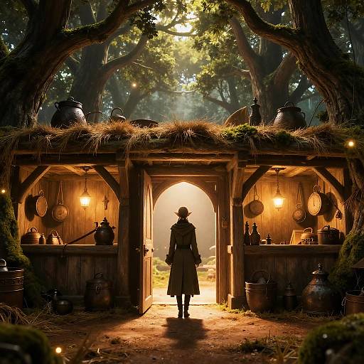 Slender Elf at Bioluminescent Willow Stable