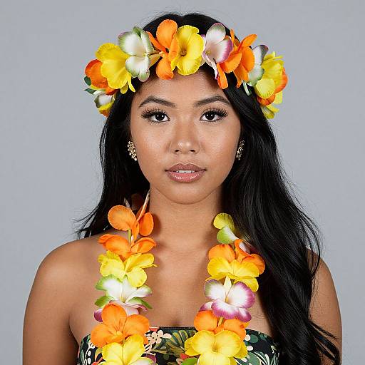 Realistic Adult Luau Costume Portrait