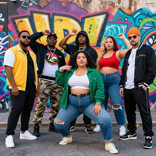 Vibrant Urban Streetwear with Curvy Figures