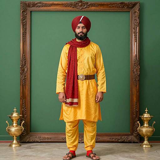 Regal Kashmiri Costume Portrait