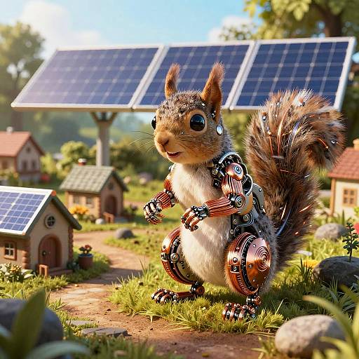 Hyper-Realistic Solar Punk Village