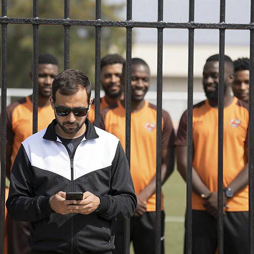 Candid Moments Behind Iron Fence