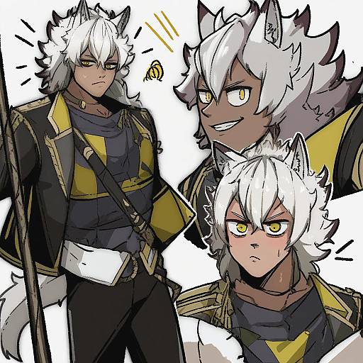 Illustration of Jack howl, twisted wonderland in the style of Mark gavatino