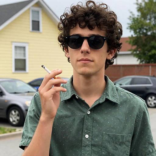 Casual Young Man in Outdoor Setting