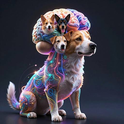 Futuristic AI-Dog Hybrid Art