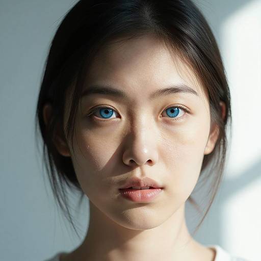 Hyperrealistic East Asian Woman Portrait