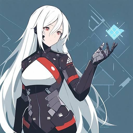 Illustration of Ariane yeong, signalis in the style of Taira yuuki