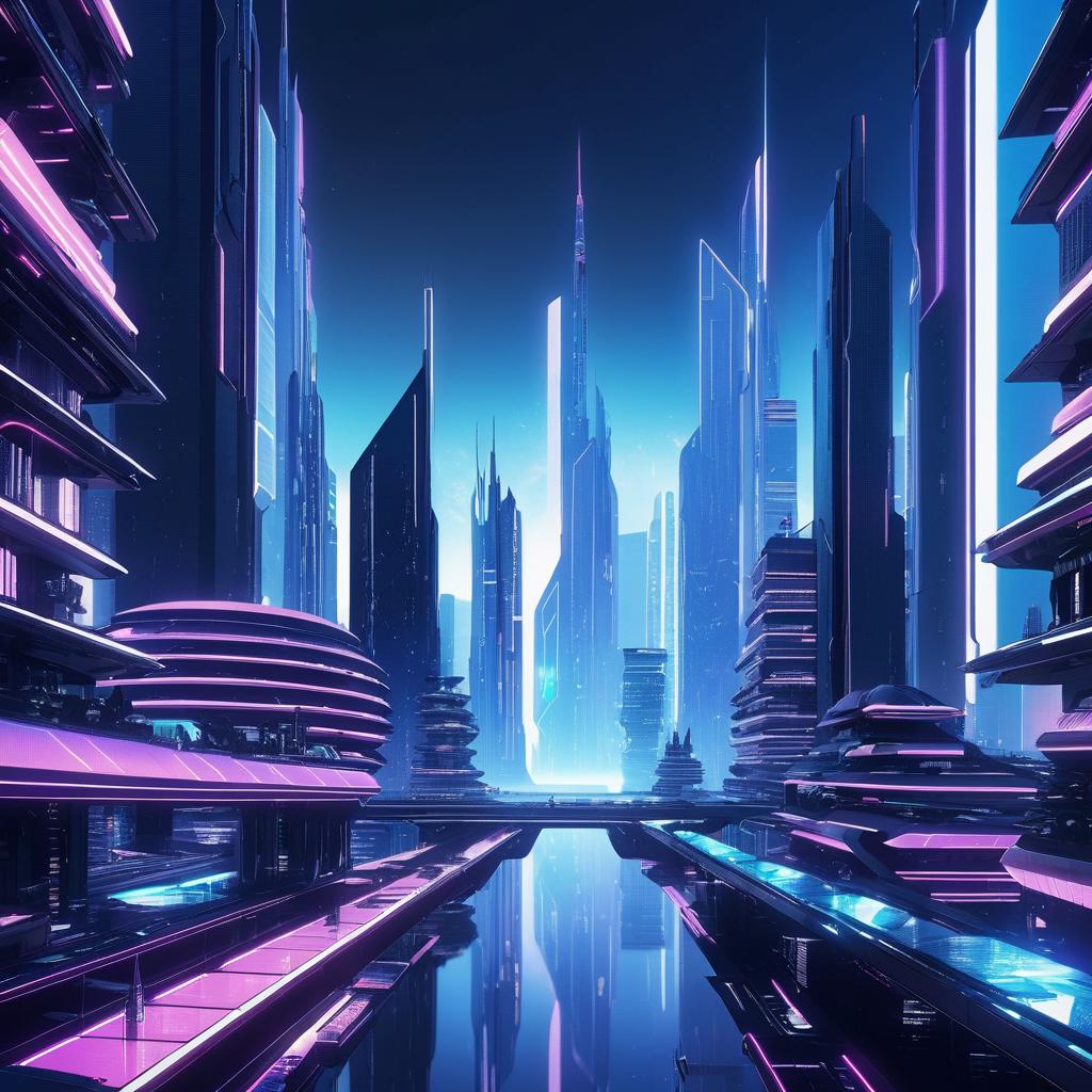 Futuristic Cityscape with Sci-Fi Vibes