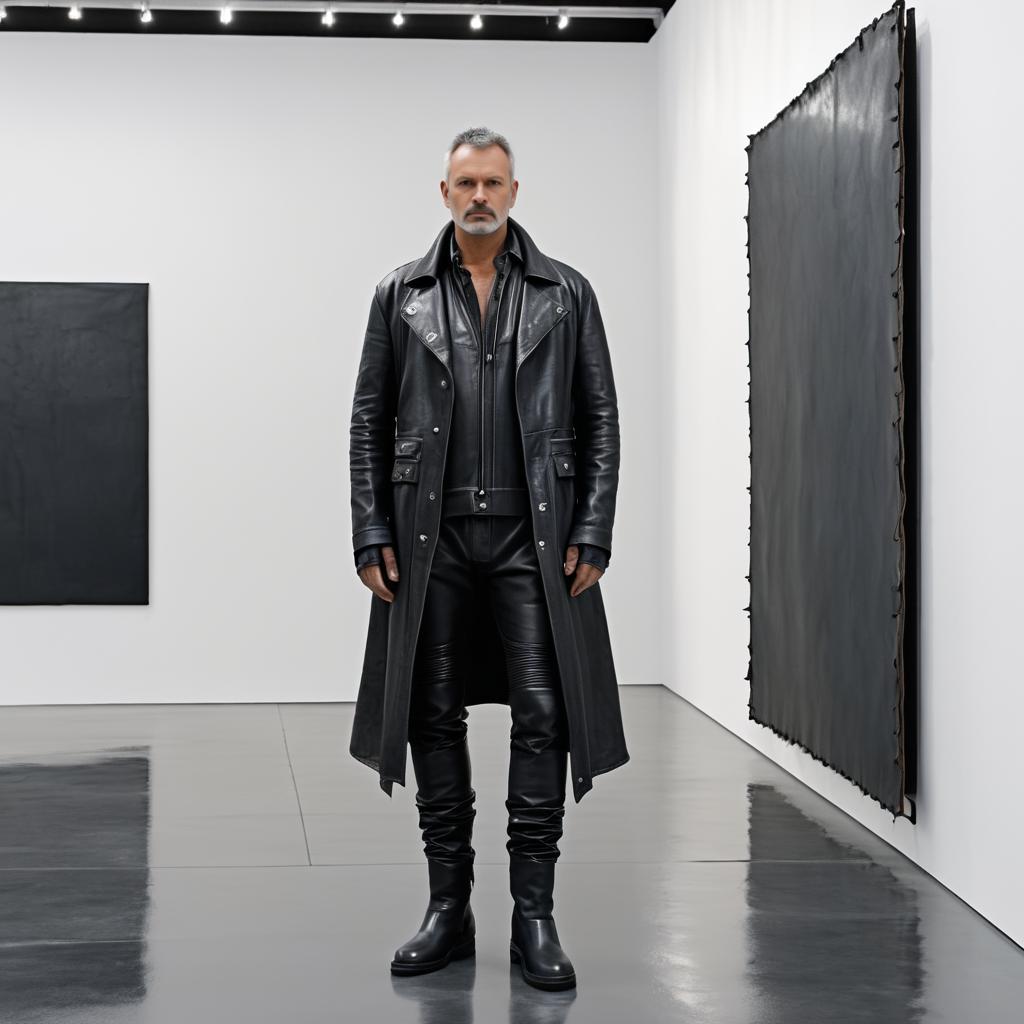 Edgy Rebellion in Minimalist Gallery