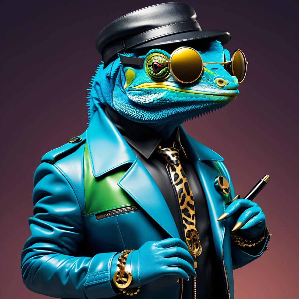 Chameleon Rapper in Stylish Gear