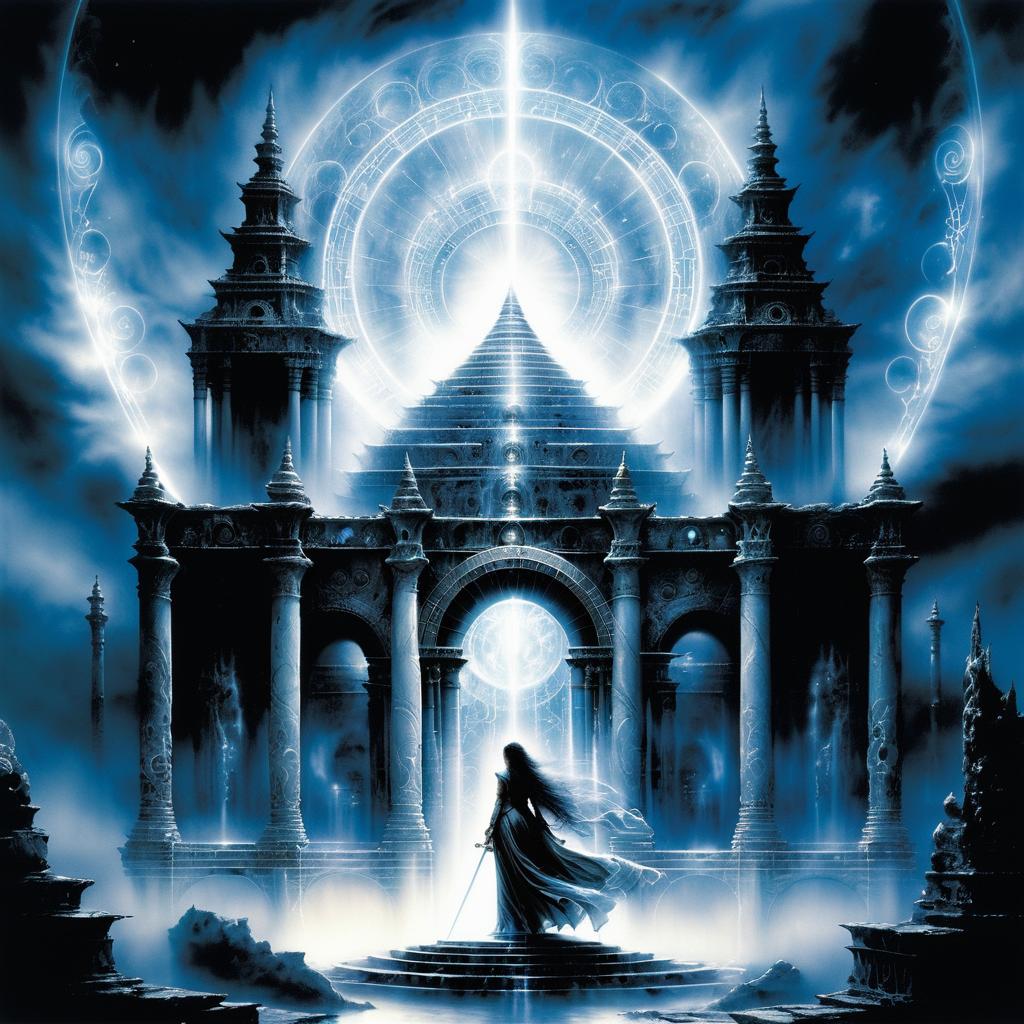 Oracle in Mystical Temple Illustration