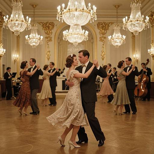 1938 Vintage Ballroom Dance Scene