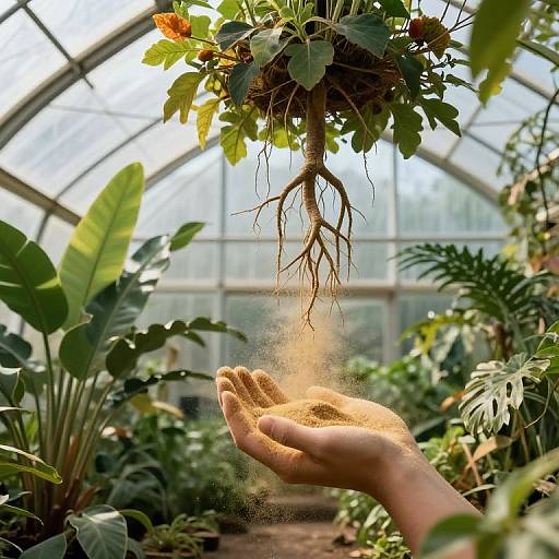 Inverted Greenhouse with Floating Roots