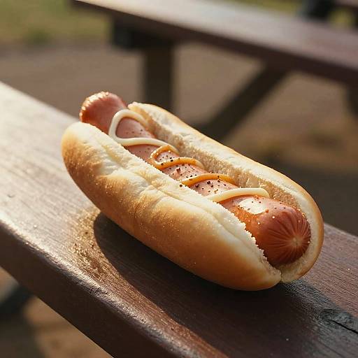 Cinematic Sideways Hot Dog Bite