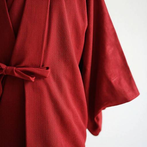 Elegant Red Hakama Fabric Texture