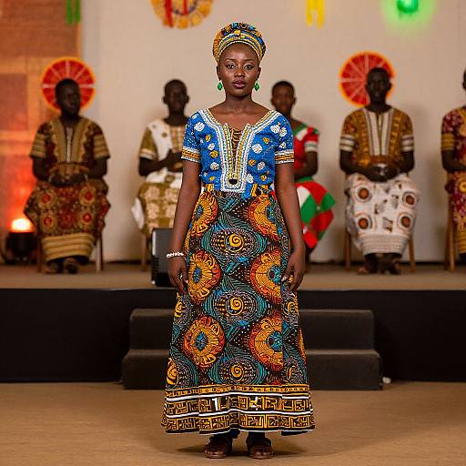 African Traditional Dance Costume Portrait