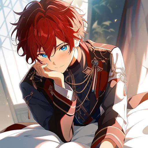 Illustration of Amagi hiiro, ensemble stars! in the style of Sunnysideup