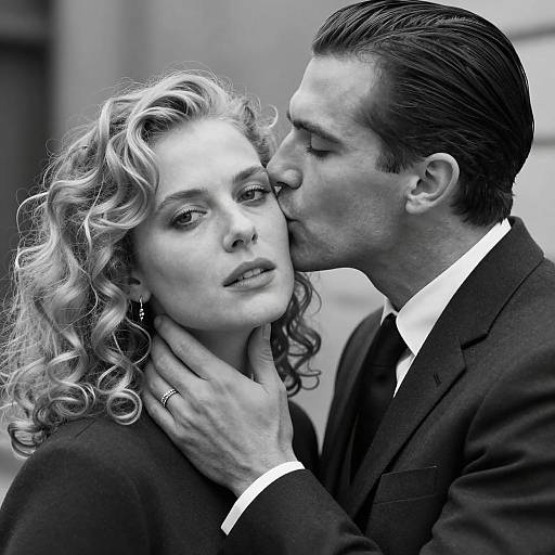 Black and White Intimate Couple Portrait